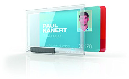 Durable Kartenhalter Pushbox Duo, 10 Stück, transparent, 892119