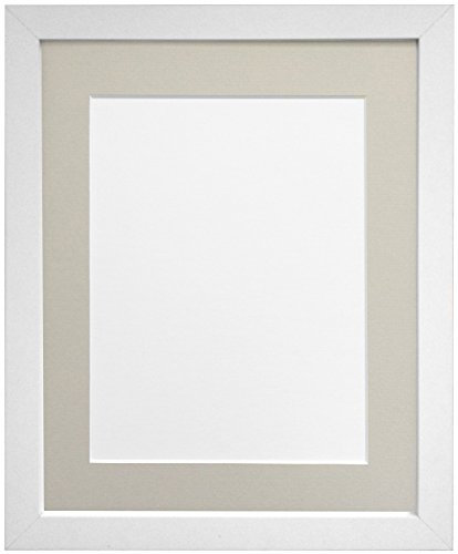 FRAMES BY POST Cadre Photo en Panneau MDF 25 mm avec Passe-Partout Gris Clair 76,2 x 50,8 cm pour Photo Format A2 (Verre Plastique)