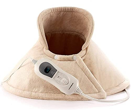 Hangsun Heizkissen für Rücken Schulter Nacken TP530 ​mit Abschaltautomatik -mit 3 Wärmestufen, Überhitzungsschutz, Waschbar, weiche Mikrofaser, 62x60cm