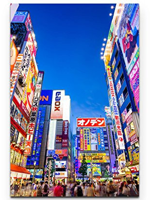 SIN-US 74 Shopping Area in Tokyo - Poster gerollt 90x60cm