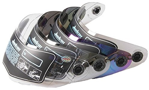 Alamor Motorrad Helm Visiere Objektiv Für Jiekai 105 Silber/Bunt/Klar - Bunt