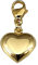Charm Anhänger Einhänger Herz 3D Glanz echt Gold 333 Gold Gelbgold 8kt Herzchen