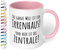 Lustige Tasse Die ganze Welt ist ein Irrenhaus und hier ist die Zentrale - Kaffee-Becher mit Spruch, Geschenk für Mitarbeiter - Chef - Arbeitskollege - Büro, Arbeit, innen Rosa