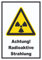 HB-Druck Achtung Radioaktive Strahlung A4 (210x297mm) Schild