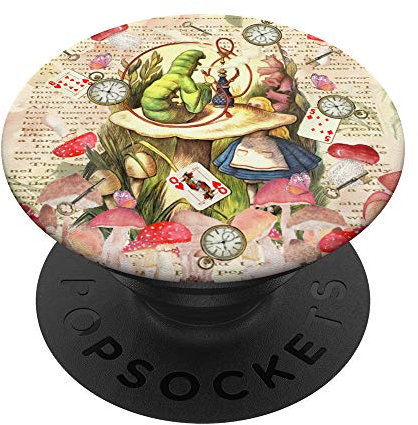 Alice & the Caterpillar Collage PopSockets Agarre y Soporte para Teléfonos y Tabletas