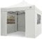 All Seasons Gazebos 3x3m Heavy Duty Fully Waterproof Pop up Gazebo with 4 Premium Side Walls - White
