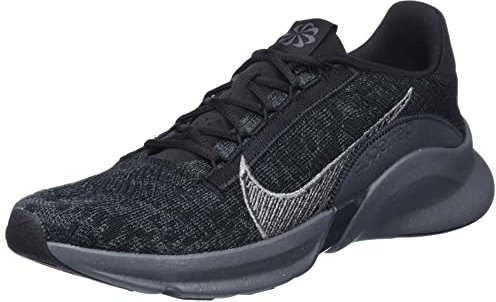 NIKE Men's Superrep Go 3 Next Nature Flyknit Sneakers, Black Anthracite Iron Grey, 7.5 UK