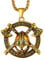 Richsteel Mens Pendant Necklaces Runes Gold Viking Jewellery Amulet Double Axe Pendants Necklace For Women