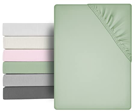 Beautex Mikrofaser Spannbettlaken weich Premium 140x200x30 cm Olivgrün | Rundumgummizug, faltenfreier Sitz, atmungsaktiv, hautfreundlich, bei 60 °C waschbar, Öko-Tex zertifiziert, Made in Europe