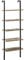 HOMCOM Estantería de Escalera de 5 Niveles Estantería Librería de Pared con Marco de Metal para Salón Oficina Estudio Estilo Industrial Carga 25 kg 60x30x184,5 cm Marrón