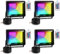 Tubiaz 4pack Projecteurs LED RGB 50W Intérieur et Extérieur Multicolore, RGB Spot LED de Couleur Avec Télécommande, 16 Couleurs 4 Modes Étanchéité IP66, Fonction Mémoire(pas de prise)
