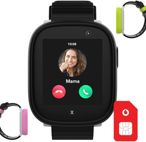 Vodafone Xplora X6 Play Smartwatch für Kinder SIM | 50€ Amazon-Gutschein nach SIM-Registrierung | GPS-Tracker, SOS-Knopf, Schrittzähler, Anrufe, Kamera | Kids Watch mit Eltern-App