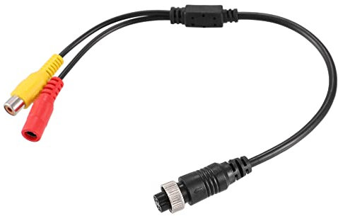 X AUTOHAUX Auto Cinch Kabel 33,5cm Audio Video Kabel Kamera Adapter M12 4 Stifte Stecker auf RCA AV DC Busche