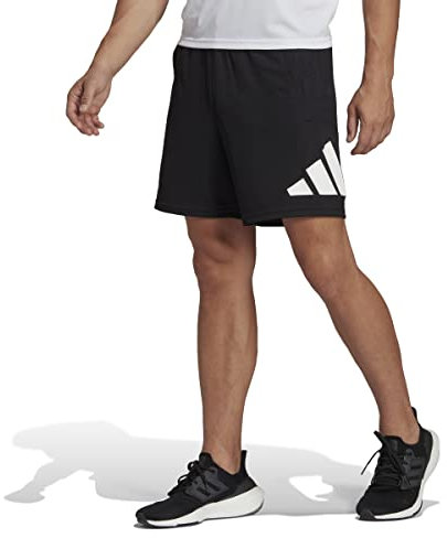 adidas Herren Train Essentials Logo Training Shorts, Black/White, L - 7 inch