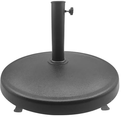 T&Jero Base redonda resistente para sombrilla de patio con ruedas para exteriores, color negro