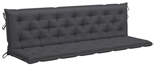 WIFESE Auflage für Hollywoodschaukel 200x50x7 cm Sitzkissen Bank Bankauflage Kissen Outdoor Bierbankauflagen Sitzpolster Bank Sitzauflagen FüR BäNke RüCkenpolster Anthrazit