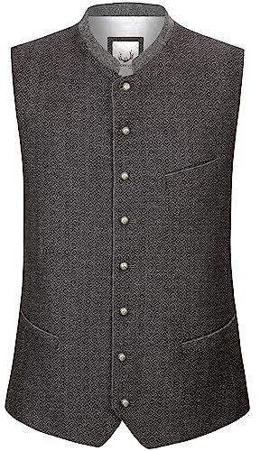 Stockerpoint Herren Pino Trachtenweste, grau, 48