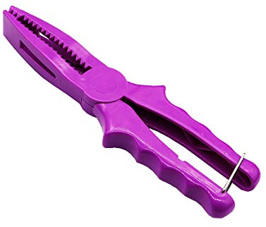 1PCS Fishing Pliers Fish Gripper Tools Plastic Fishing Gripper Portable Fishing Grips Plier for Catching Fish-Purple