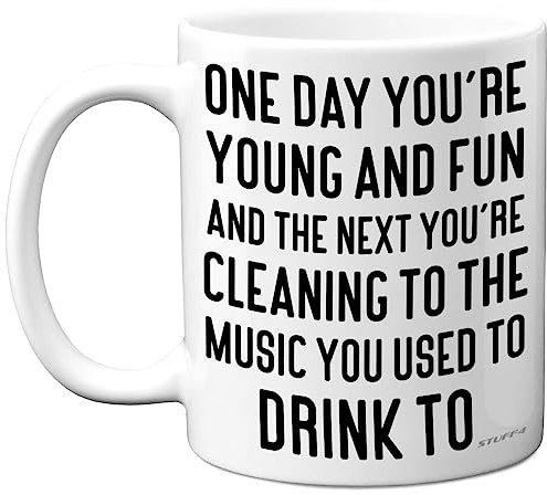 Funny Mugs for Women Men - Music You Used to Drink to - Rude Birthday Gift for Him Her Mum Dad Brother Sister Friend Colleague, Joke Humour Banter Gifts 11oz Ceramic Dishwasher Safe Coffee Mugs Cup
