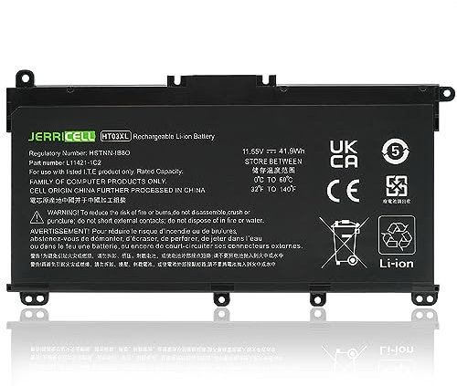JerriCell HT03XL HTO3XL L11119-855 Batteria per HP Pavilion 250 G7 255 G7 14-CE 14-CF 14-CK 14-CM 14Q-CY 14S-CF 15-CS 15-CW 15-DA 15-CR 15-CU 17-BY 340 G5 348 G5 L11421-542 HSTNN-LB8M