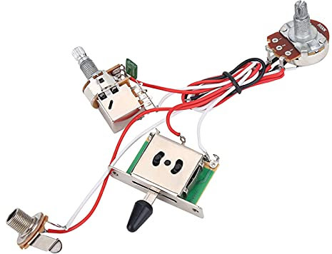 Elektrischer Telecaster-Kabelbaum, 6 X 6 X 4 E-Gitarre, Metallischer Kabelbaum, Vorverdrahtetes Kit, 3-Wege-Schalter-Topf-Set