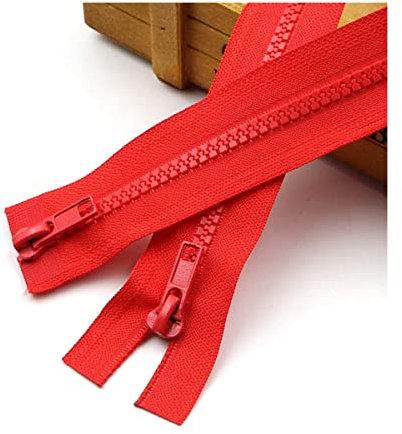 Cerniere a spirale in nylon Cerniere for giacca, cerniera grossa, 5 pezzi 5# Cerniera in resina a doppio cursore Estremità aperta 50/60/70/80/100 cm for indumenti Colore cucito artigianale 7,60 cm (C