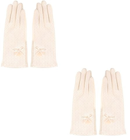 Sosoport 2paare Touchscreen Sonnenschutz-handschuhe Für Damen Halbfinger Fingerlose Handschuhe Atmungsaktiv Vielseitig Einsetzbar Für Outdoor-aktivitäten Sommermode Beige Für