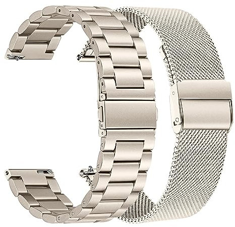 TRUMiRR Kompatibel Mit Samsung Galaxy Watch 7/6/5 40mm Armband - 20mm Gewebte Edelstahl Uhrenarmband Metall