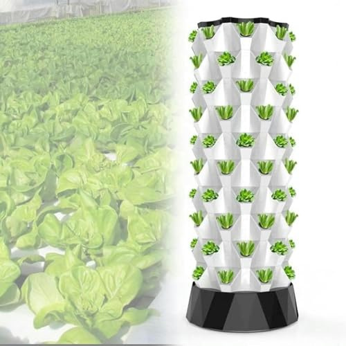 FLTRGO Hydroponic Garden Tower, Vertical Hydroponic Indoor Growing System,Hydroponic Tower Growing Sytem, Multi-Layer Grow Tower for Grow Herbs, Fruits, Vegetables,10floors