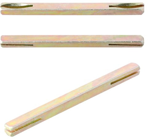 dentedeleao Mandrino Diviso per Maniglie, Perno Quadrato da 8 MM, 2 Pezzi Maniglie Porte Interne, Quadrato 8 X 130 MM, Zincato, Utilizzato per Porte E Finestre, Argento