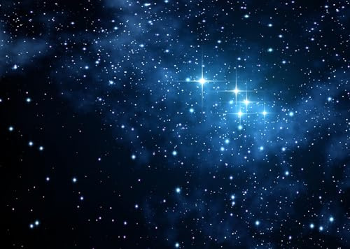 CORFOTO 2.1x1.5m Fabric Deep Blue Night Starry Sky Galaxy Backdrop | Nebula Twinkling Stars Dark Outer Space Universe Photography Background For Portrait Shooting Studio Photo Booth Party Decor