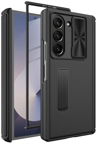 Miimall Custodia Compatibile con Samsung Galaxy Z Fold 5, Cover Protettiva Antiscivolo, Case Antiurto Durevole, Copertura Protettiva Lente Scorrevole, Case Sottile per Samsung Galaxy Fold 5, Nero
