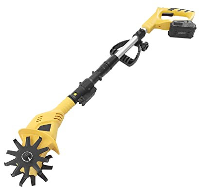 SUBKUDY Akku Bodenhacke Klein Bodenfräse Gartenfräse,Motorhacke 20V Kultivator Bodenhacke Bodenfräse,Bodenkrümler Kultivator mit Batterie