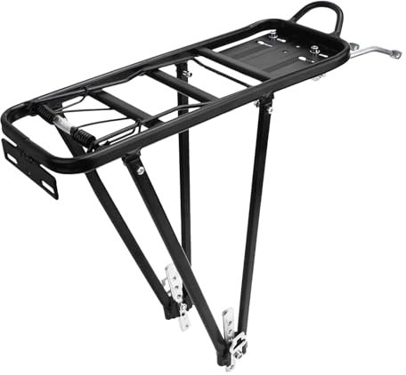 Porte-Bagages arrière pour vélo, Porte-Bagages de Tourisme | Porte-Bagages Robuste de 77 LB,Porte-Bagages Robuste, Porte-Bagages, Organisateur de Support Robuste réglable pour Les Voyages à vélo