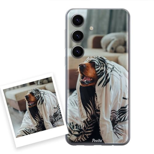 Samsung Galaxy S24 FE Hülle personalisiert mit foto. Handyhülle aus Silikon selbst gestalten Samsung Galaxy S24 FE. Geschenke personalisiert für frauen, mann, kinder,valentinstag, weihnachten