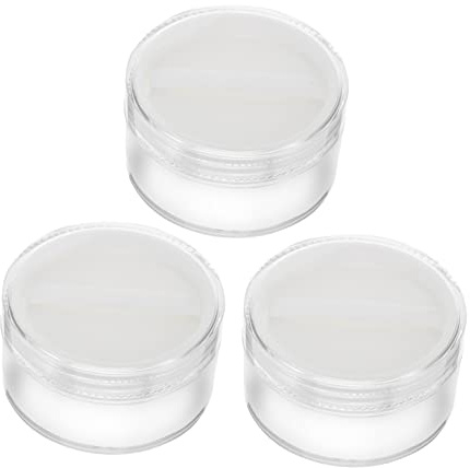 IWOWHERO 3pièces Lot De Boîtes à Poudre Étuis De Voyage Pour Cosmétiques Contenant Une Houppette Capacité