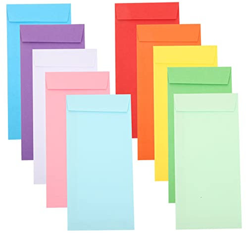 SEWACC 120stücke Bargeldumschläge Geldumschläge Budgetumschläge Farbige Papierumschläge Für Geldbeutel Bargeld Schecks Tickets Mit Klebestreifen Kleine Umschläge Für Bargeld