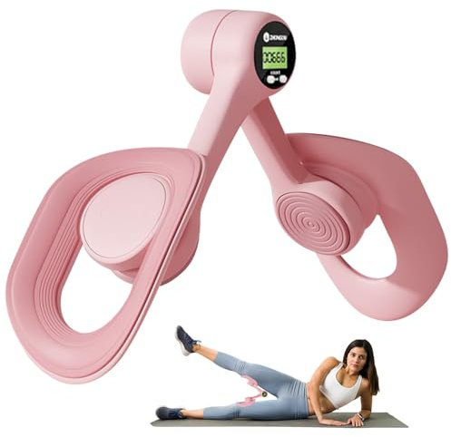 Oberschenkeltrainer Beckenbodentrainer für Frauen, Beckenboden Trainer Damen, Beckenbodentrainer mit Zählfunktion, Beintrainer für Zuhause Beine Oberschenkel Trainingsgerät für Zuhause Damen Herren