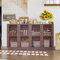 DEZAGCE Massivholz Sideboard Nussbaum – 140x40x80 cm – Hochwertiger Wohnzimmerschrank mit Lamellentüren – Eleganter Aufbewahrungsschrank für Esszimmer & Wohnzimmer