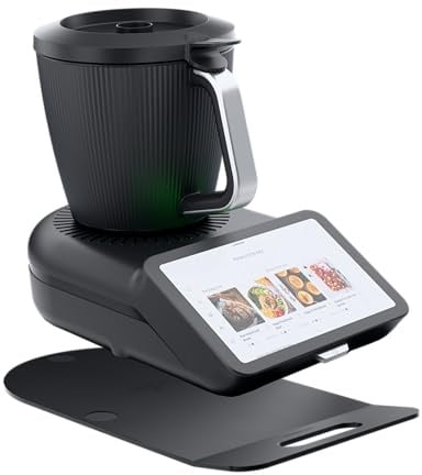 Wundermix - EasySlider® Gleitbrett aus Acrylglas • Gleitbrett für Thermomix TM7 • Gleitbrett für Thermomix • Gleiter für TM7 (Mattschwarz)