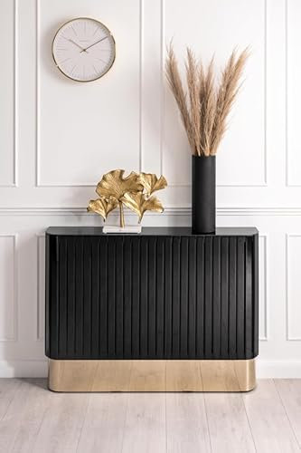 MY Furniture Anastasia Black Glass Radiator Cover – Elegant Mirrored Heating Cabinet with Black Bevelled Glass – Ideal for Living Rooms, Bedrooms & Entryways