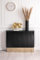 MY Furniture Anastasia Black Glass Radiator Cover – Elegant Mirrored Heating Cabinet with Black Bevelled Glass – Ideal for Living Rooms, Bedrooms & Entryways