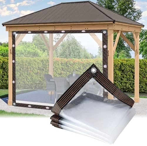 Wasserdicht Transparente Plane,2x4m Abdeckplane Mit Ösen,Gewächshaus Pet Hutch Dach,Wetterfeste Plane Faltbar Planen,PVC Wasserdicht Regenschutz