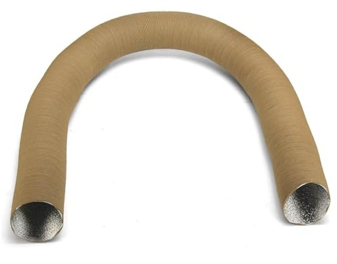 Tubo Flessibile in Alluminio Marrone per Riscaldatori Ad Aria Diesel per Auto, Camion, Barche e Macchine Industriali Qikaide 200cm (60mm)