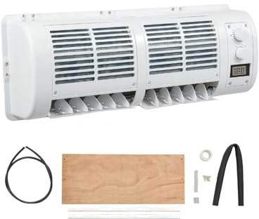 Mqwdxzfes Climatiseur de camion 12 V avec écran LCD, 100 W, avec 3 niveaux et régulateur de température, refroidisseur d'air mural pour camion, chariot élévateur, camping-car, tracteur 22525 BTU/h