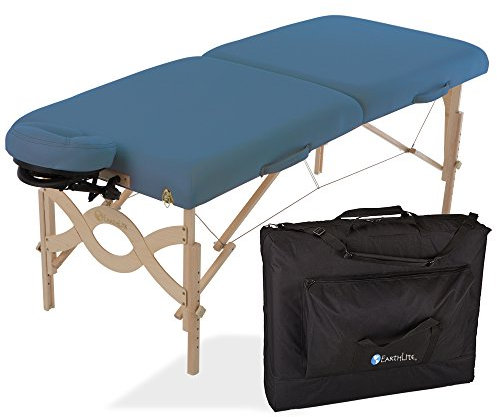 EARTHLITE Avalon XD Mobile Massageliege - Klappbares Komplettpaket, ½ Reiki ½ Standard Endplatten inkl. Flex-Rest Kopfstütze & Tragetasche