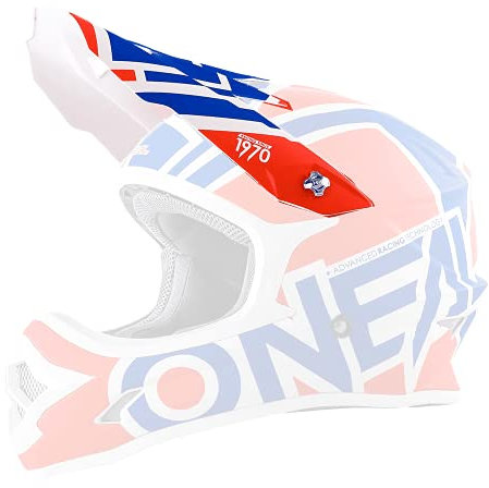 O'NEAL | Ricambi Casco Motocross | Bambini | Enduro Moto | Ricambio Visiera 3SRS Radium | Visiera 3SRS Youth Helmet Radium | Rosso Bianco Blu | Taglia unica