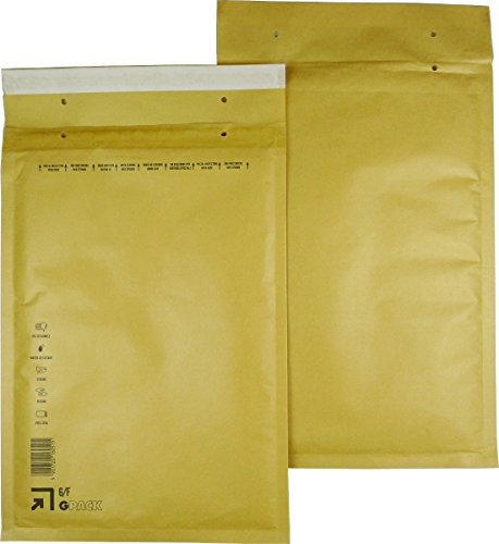 25 Stück Luftpolsterumschläge Luftpolstertaschen Versandtaschen 6/F 240x350 mm braun
