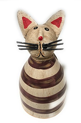 Exner Zaunhocker Pfostenhocker Metall-Figur 22 cm Katze braun
