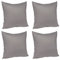 WOLTU® 4X Kissenbezug Kissenhülle 100% Baumwolle mit Reissverschluss, 4er Set Sofakissen Dekokissen Kopfkissen Hülle Bezüge Bezug, 30x30 cm, Dunkel Grau